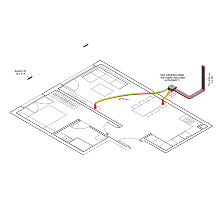 SIBER ECO HIGRO Red Pure Air Termoplástico 1x1