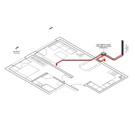 SIBER ECO HIGRO Red Termoplástico + Termoplástico 1x1