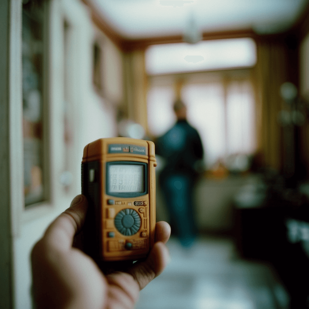 deshumidificación experto mediendo humidad